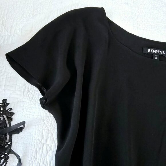 Express Women's Mini Dress Size XS Black Gold Sequins Cocktail Party Evening - Picture 5 of 14